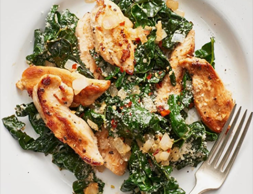 Parmesan Chicken and Kale Sauté